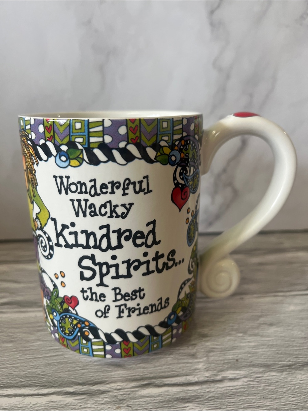 Suzy Toronto "Wonderful Wacky Kindred Spirit" Whimsical Colorful Floral Mug